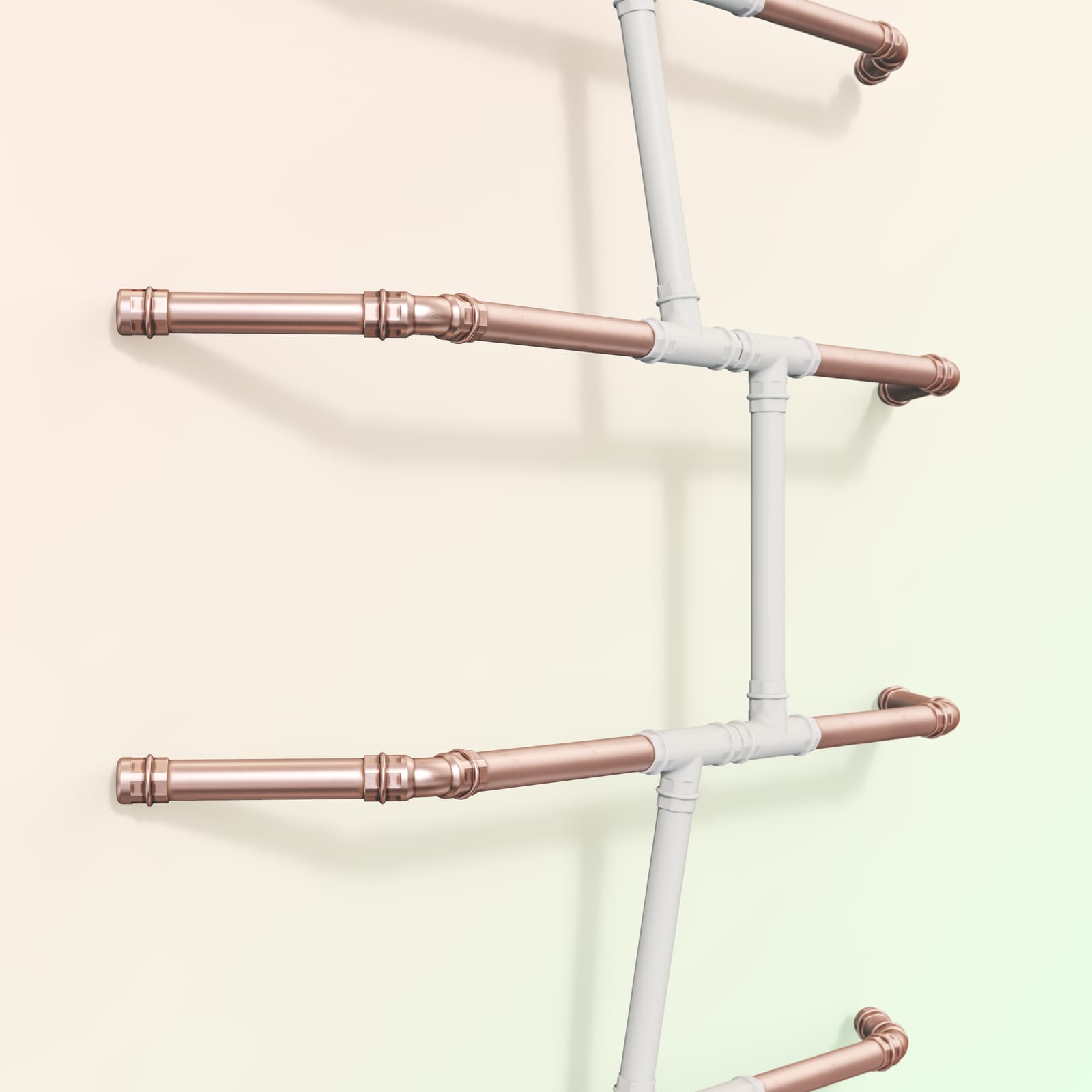 Дизайнерский полотенцесушитель из медных труб copperi vertebra-фото2